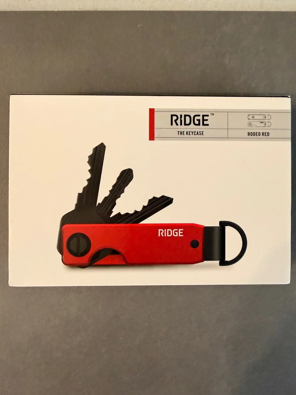 Ridge KeyCase, Holds 2-6 Keys Securely, Rodeo Red, NWT, New In Box
